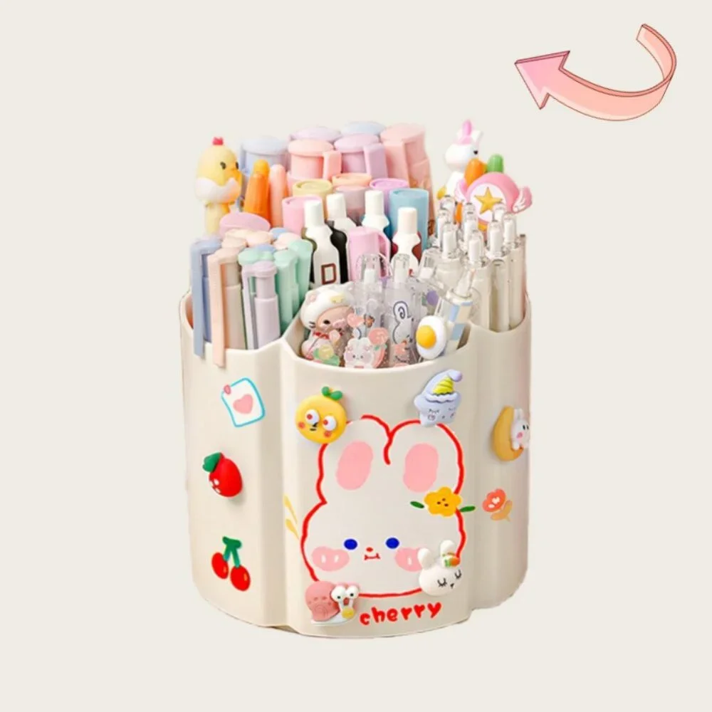 Pencil Pen Holder for Desk 360 Degree Rotating Desk Organizer
